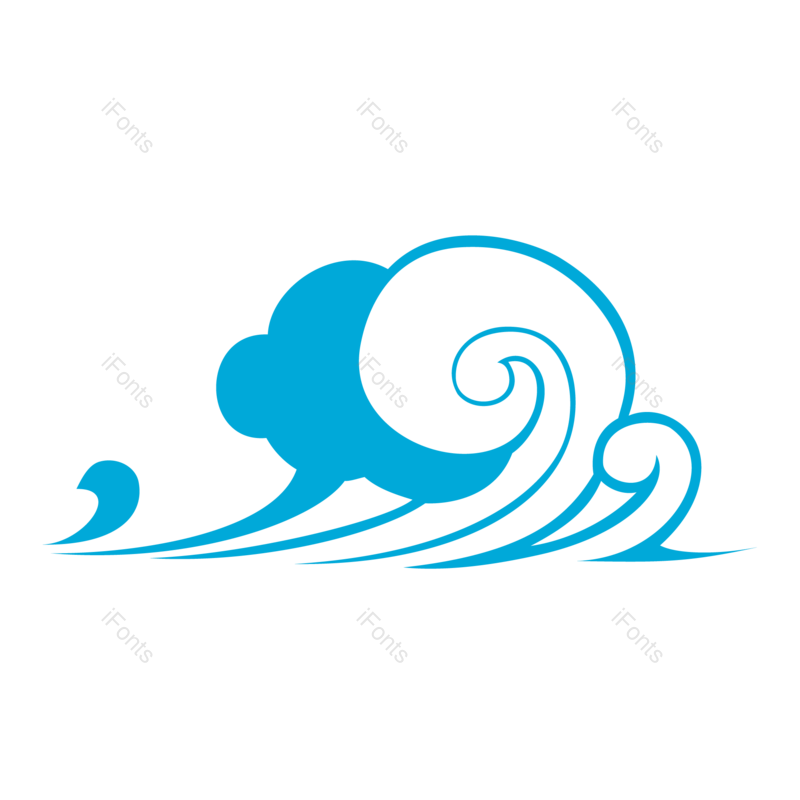 花纹图片,水花元素,蓝色PNG,波纹免抠素材